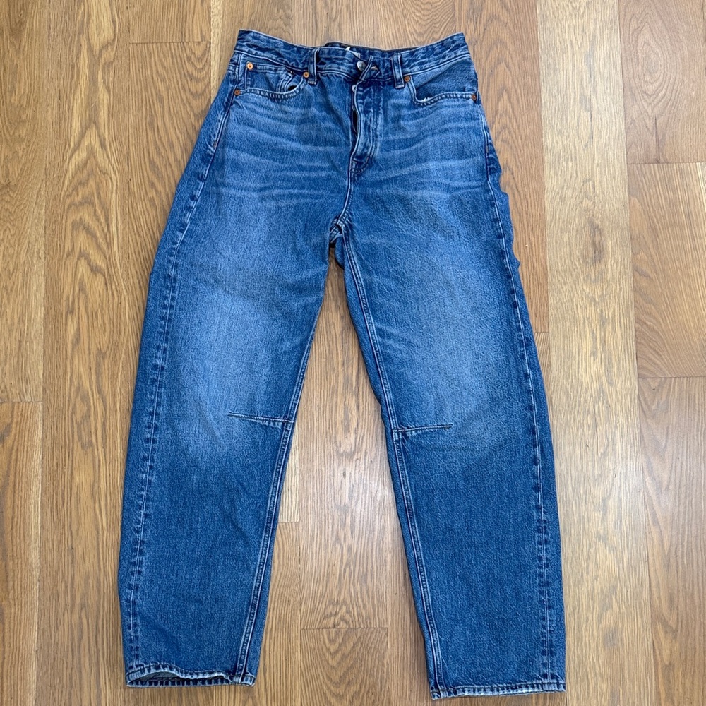 Madewell Tall Darted Barrel-Leg Jean